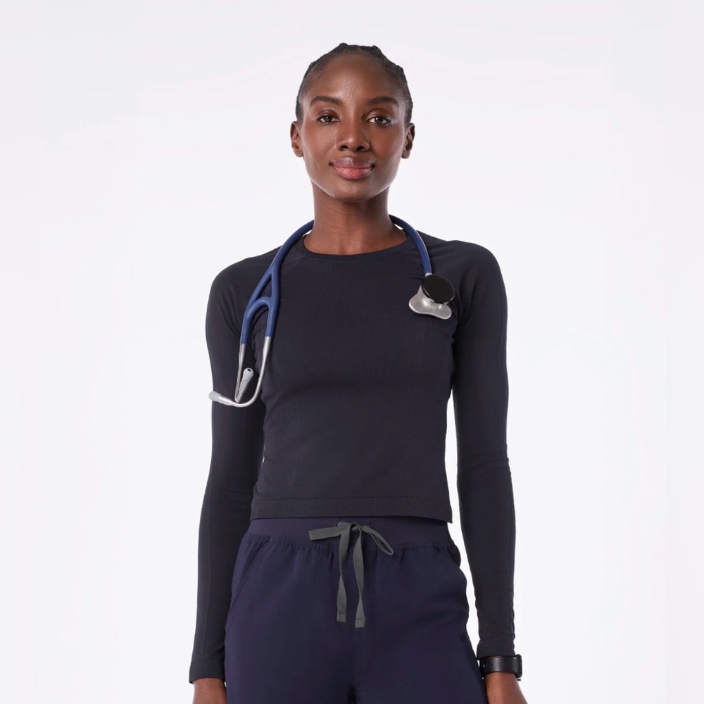 FIGS Salta Cropped Longsleeve Underscrub SOLD OUT XXS in Navy